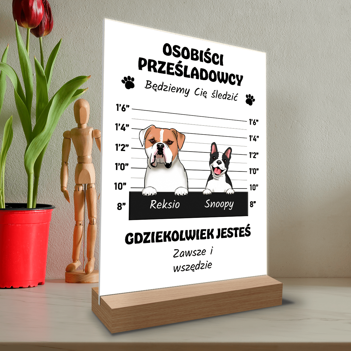 Osobiści prześladowcy - Druk na szkle, spersonalizowany prezent - Adamell.pl