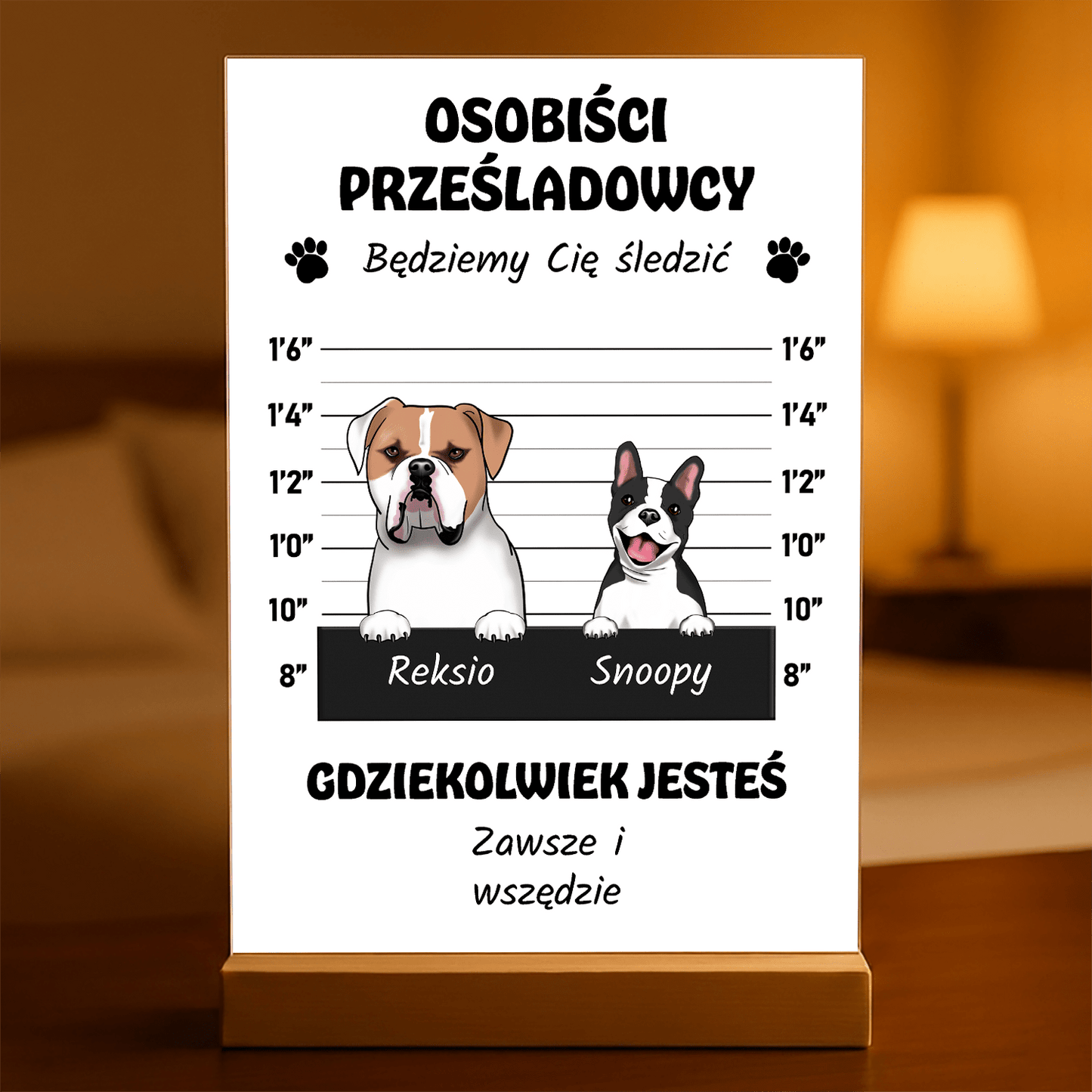 Osobiści prześladowcy - Druk na szkle, spersonalizowany prezent - Adamell.pl