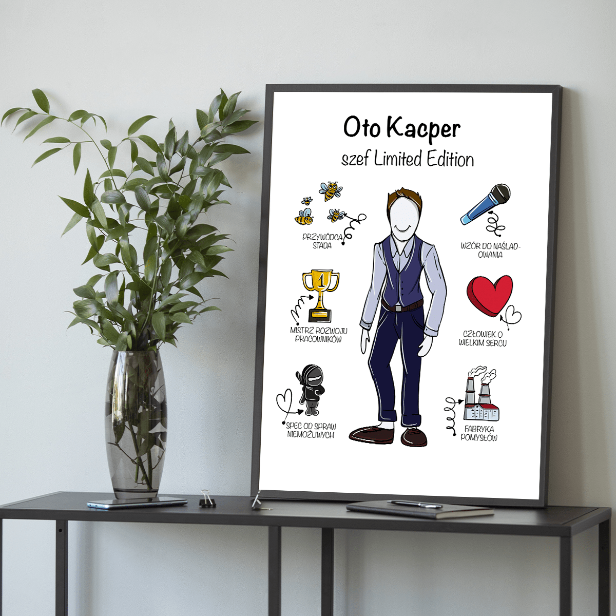 Oto szef - plakat, spersonalizowany prezent dla szefa - Adamell.pl
