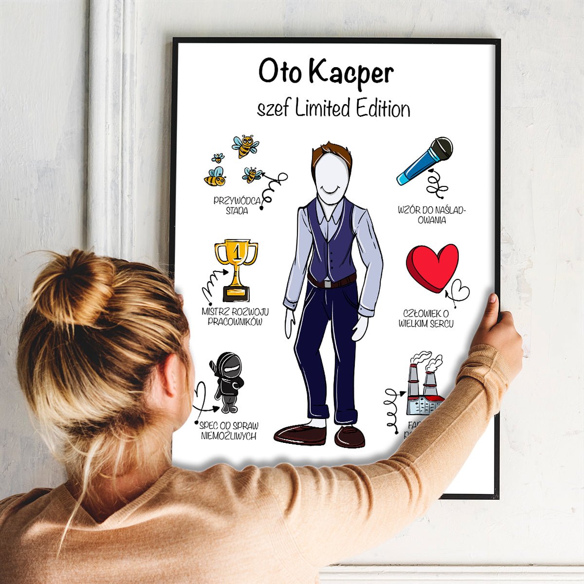 Oto szef - plakat, spersonalizowany prezent dla szefa - Adamell.pl