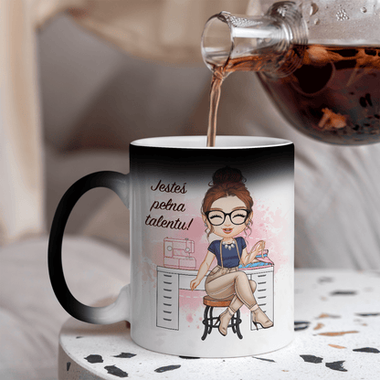 Pani swojego losu Clipart - 1x Kubek magiczny z nadrukiem, spersonalizowany prezent dla niej - Adamell.pl