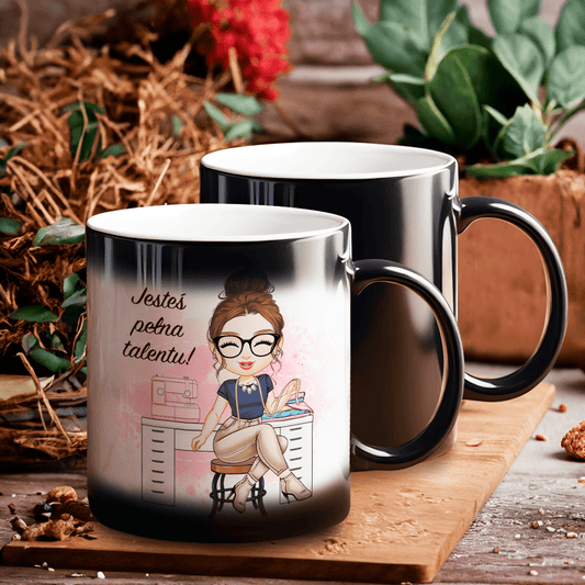 Pani swojego losu Clipart - 1x Kubek magiczny z nadrukiem, spersonalizowany prezent dla niej - Adamell.pl