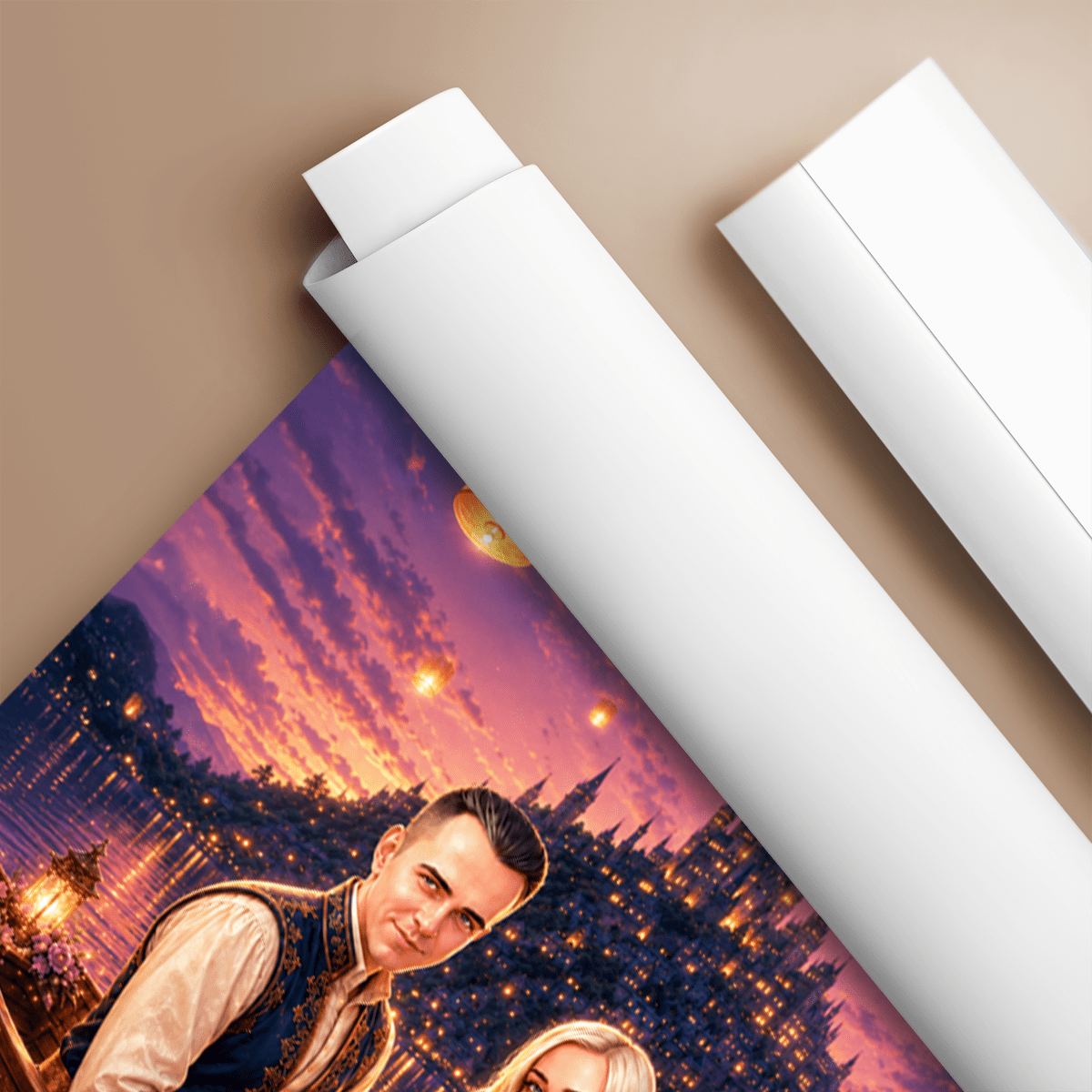Para jak z bajki - plakat, spersonalizowany prezent dla pary - Adamell.pl