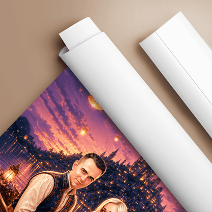 Para jak z bajki - plakat, spersonalizowany prezent dla pary - Adamell.pl