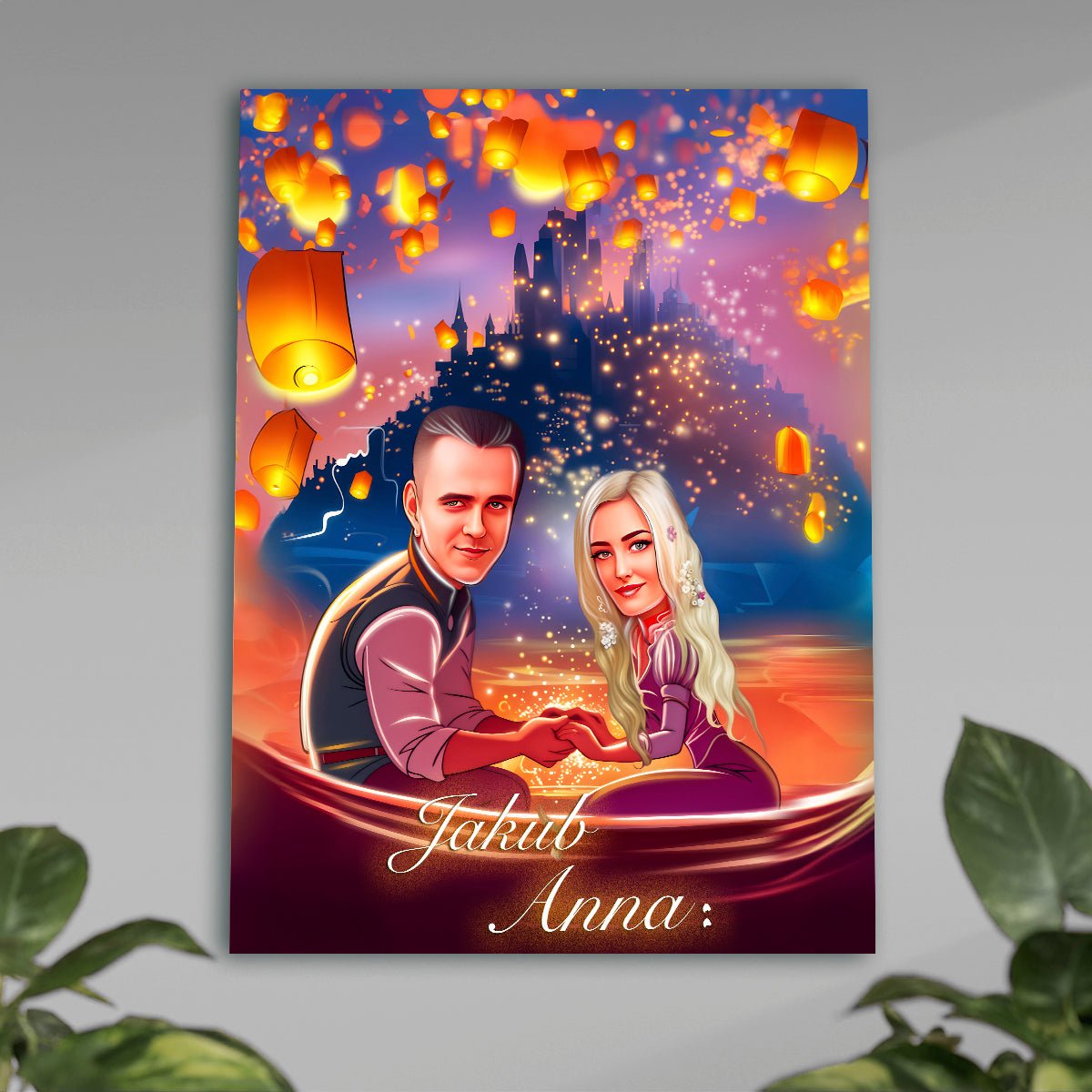 Para jak z bajki - plakat, spersonalizowany prezent dla pary - Adamell.pl