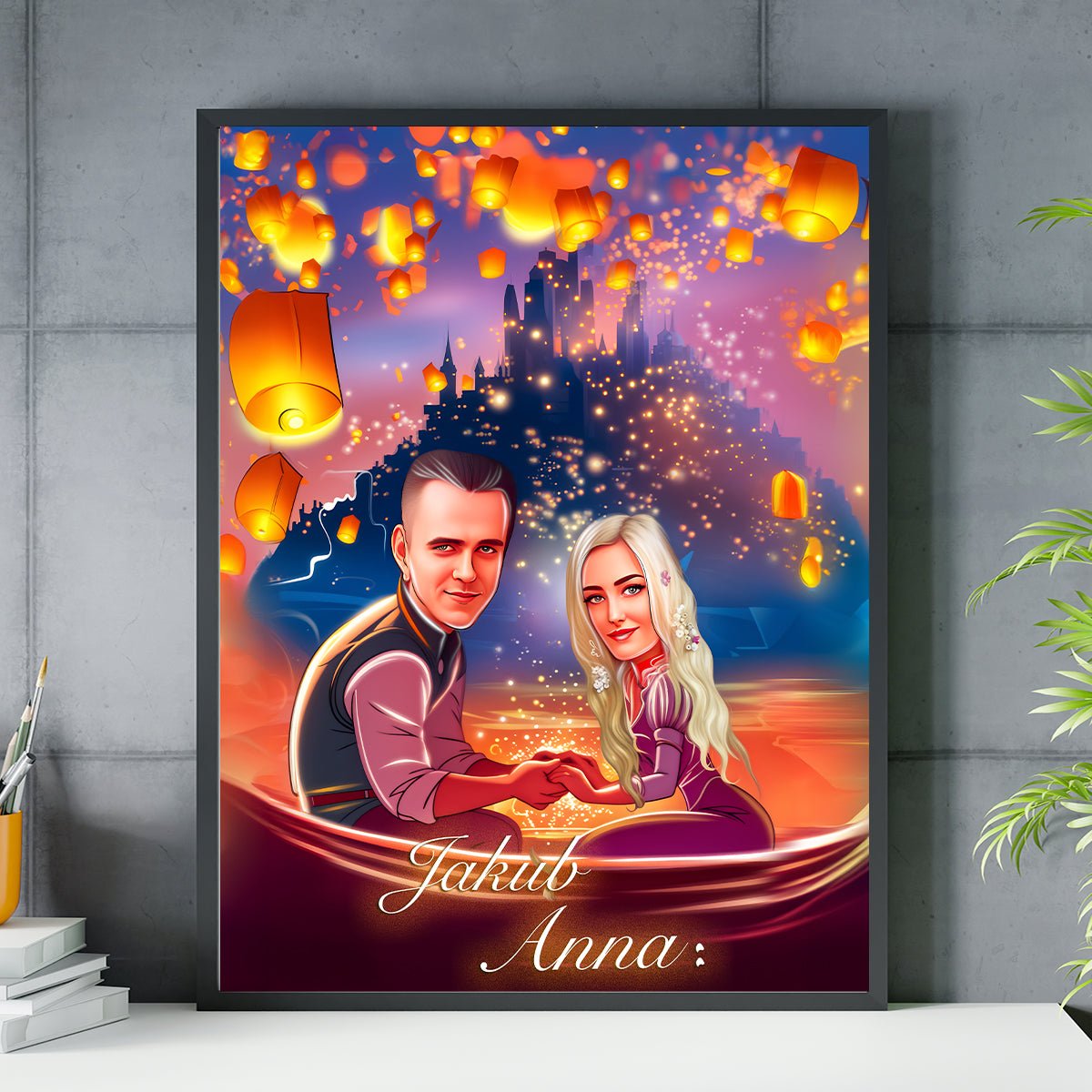 Para jak z bajki - plakat, spersonalizowany prezent dla pary - Adamell.pl