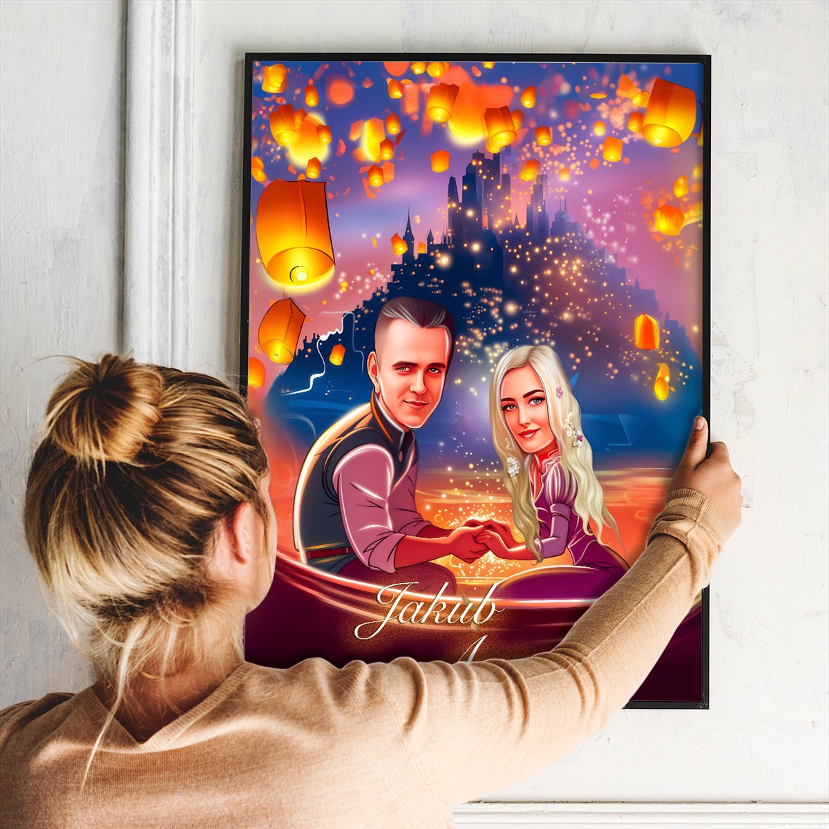 Para jak z bajki - plakat, spersonalizowany prezent dla pary - Adamell.pl