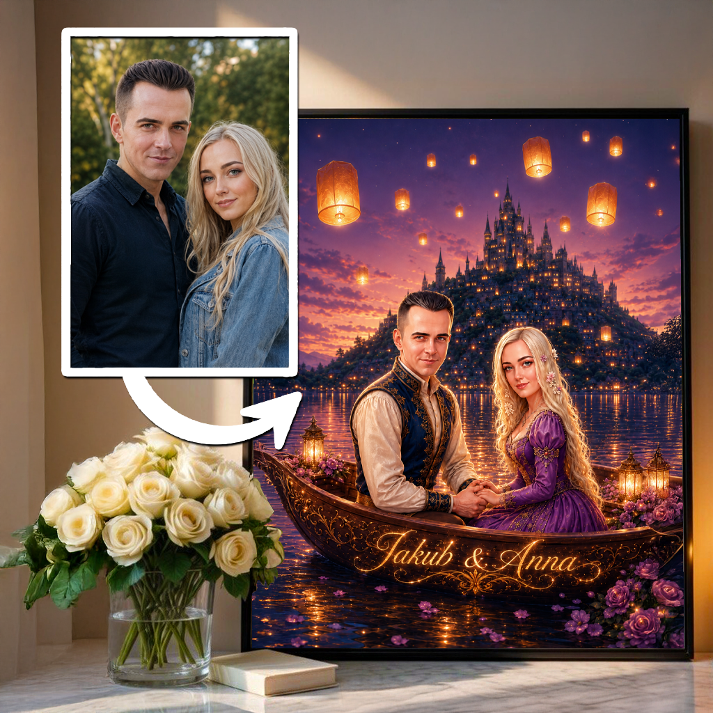 Para jak z bajki - plakat, spersonalizowany prezent dla pary - Adamell.pl