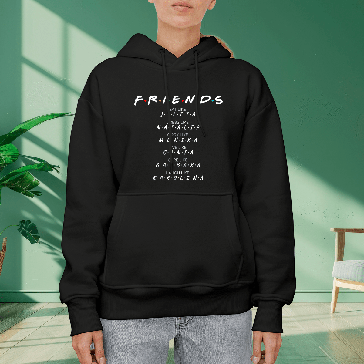 Personalizowana bluza damska z własnym nadrukiem FRIENDS - prezent dla przyjaciółki - Adamell.pl
