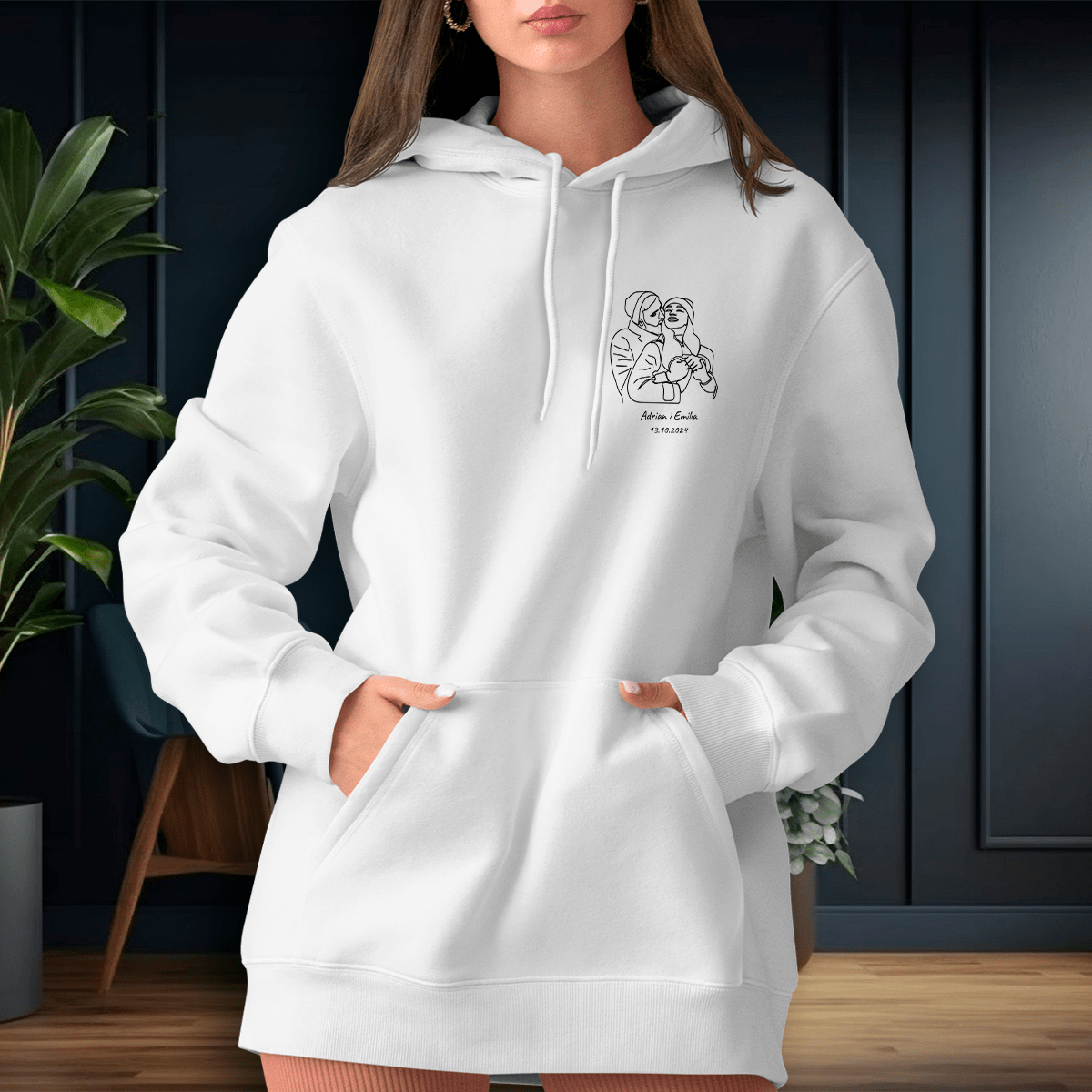 Personalizowana bluza damska z własnym nadrukiem PARA RAZEM - prezent dla niej - Adamell.pl