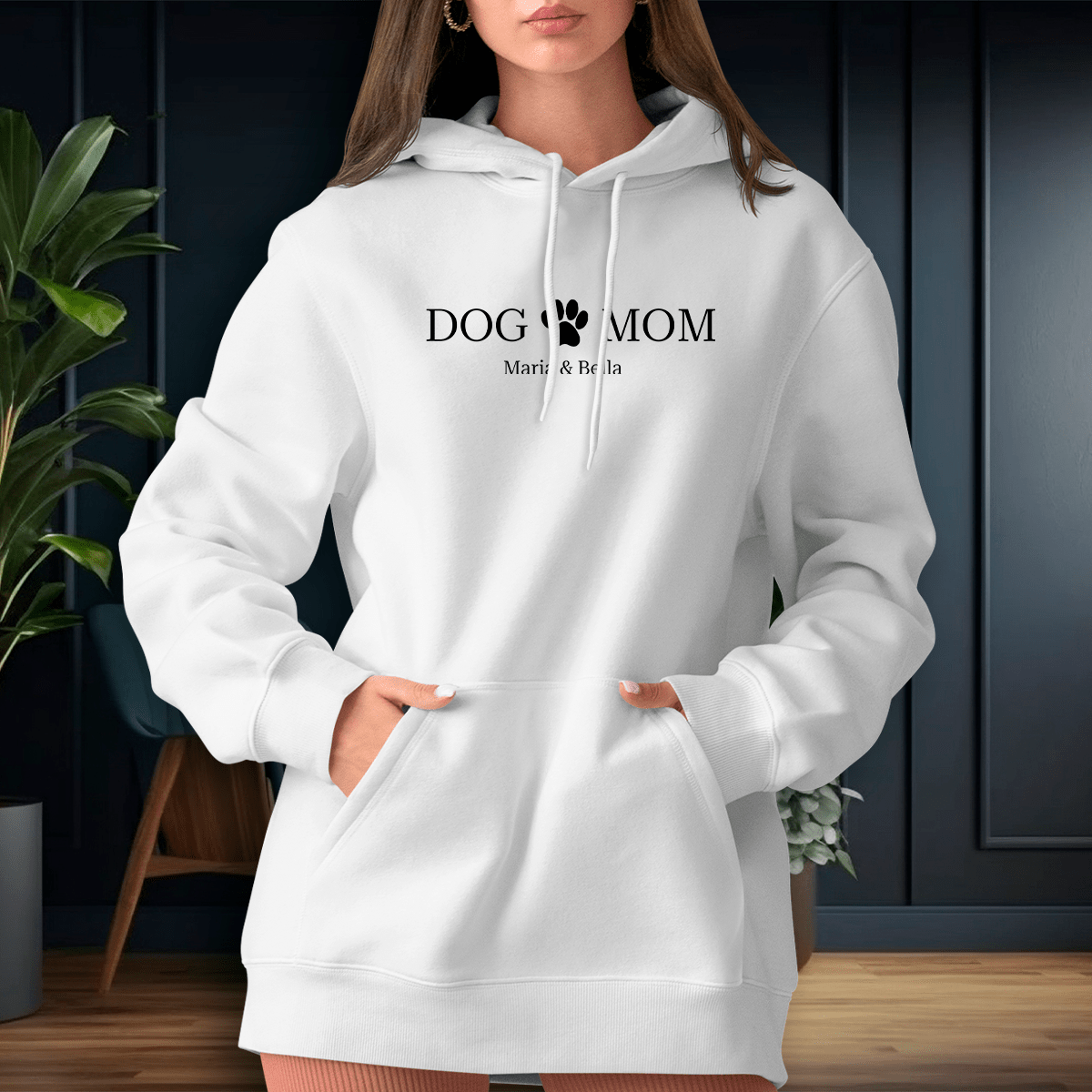 Personalizowana bluza damska z własnym nadrukiem PSIA MAMA - prezent dla właściciela psa - Adamell.pl