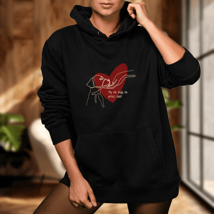 Personalizowana bluza damska z własnym nadrukiem ZALETY - prezent dla właściciela psa - Adamell.pl