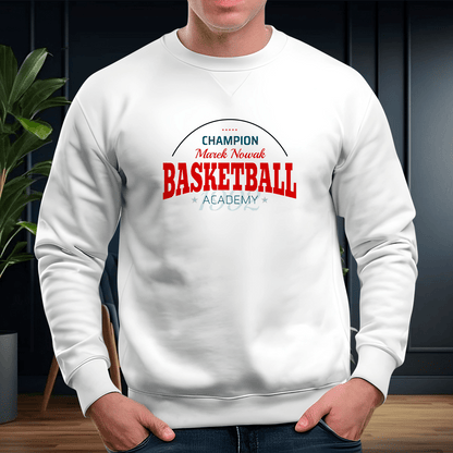 Personalizowana bluza męska z własnym nadrukiem BASKETBALL - prezent dla niego - Adamell.pl