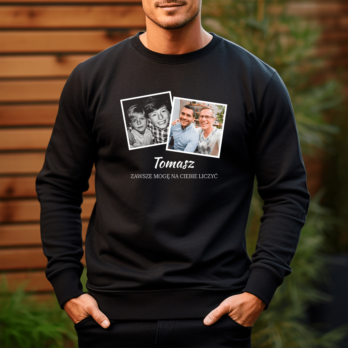 Personalizowana bluza męska z własnym nadrukiem BRAT - prezent dla brata - Adamell.pl