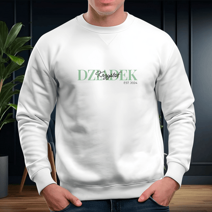 Personalizowana bluza męska z własnym nadrukiem DZIADEK - prezent dla dziadka - Adamell.pl