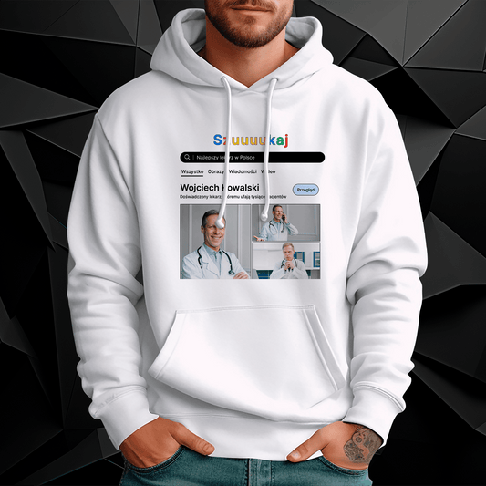 Personalizowana bluza męska z własnym nadrukiem LEKARZ - prezent dla lekarza - Adamell.pl