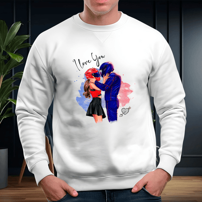 Personalizowana bluza męska z własnym nadrukiem MOTOCYKLISTA CLIPART - prezent dla motocyklisty - Adamell.pl
