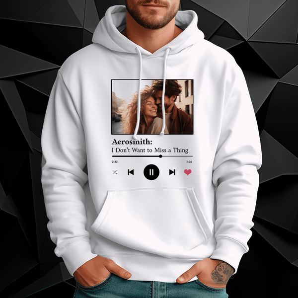 Personalizowana bluza męska z własnym nadrukiem SPOTIFY - prezent dla mężczyzny - Adamell.pl