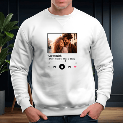 Personalizowana bluza męska z własnym nadrukiem SPOTIFY - prezent dla mężczyzny - Adamell.pl