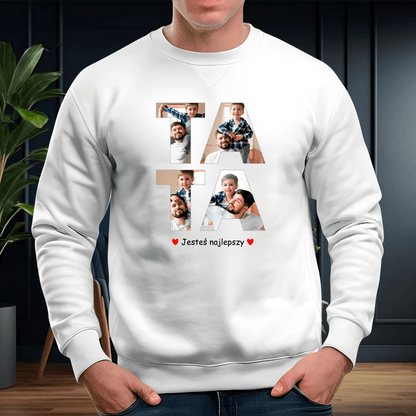 Personalizowana bluza męska z własnym nadrukiem TATA - prezent dla taty - Adamell.pl