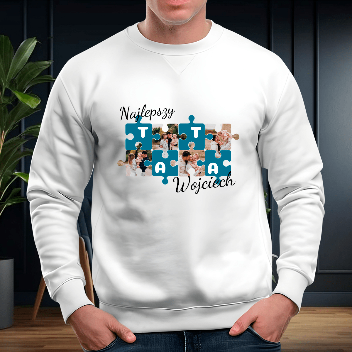 Personalizowane bluzy z własnym nadrukiem MAMA & TATA - prezent dla rodziców - Adamell.pl