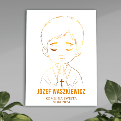 Pierwsza Komunia Święta - plakat, spersonalizowany prezent dla dziecka - Adamell.pl