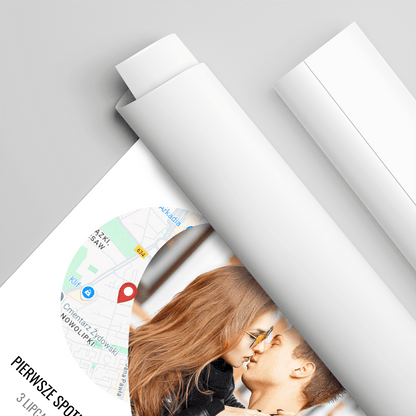 Pierwsza randka - plakat, spersonalizowany prezent dla niego - Adamell.pl