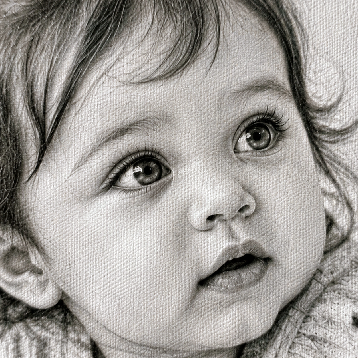 Klasyczny Szkic – Portret na płótnie dla rodziców