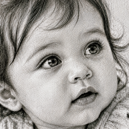 Klasyczny Szkic – Portret na płótnie dla rodziców