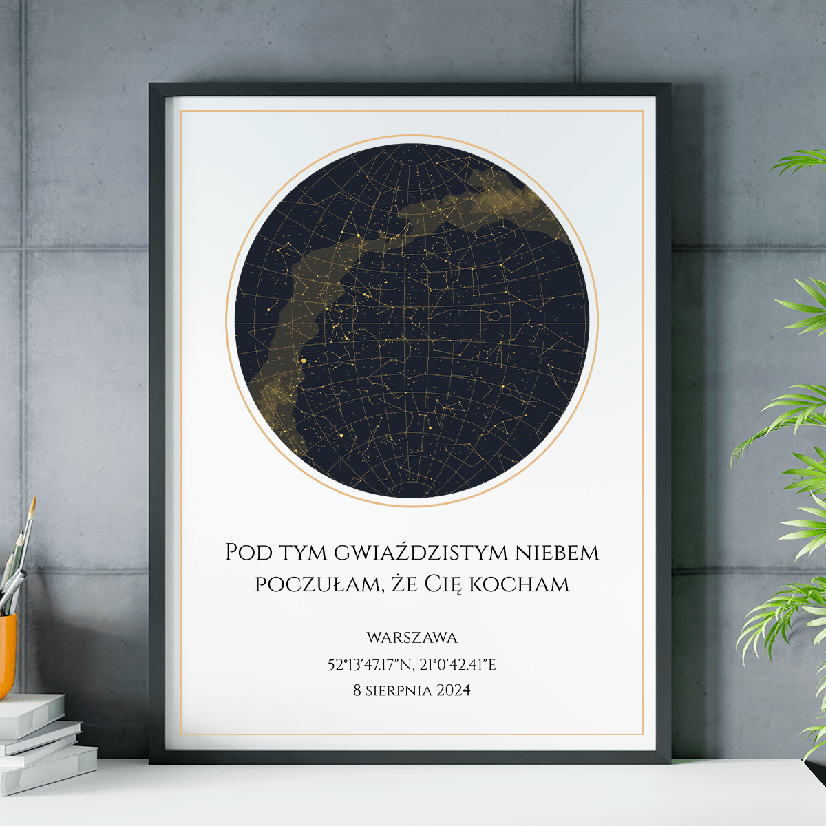Pod gwieździstym niebem - plakat, spersonalizowany prezent dla mężczyzny - Adamell.pl