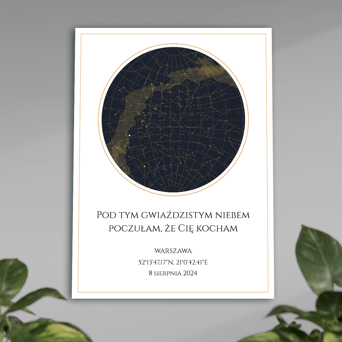 Pod gwieździstym niebem - plakat, spersonalizowany prezent dla mężczyzny - Adamell.pl