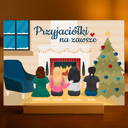 Razem w święta - Druk na szkle, spersonalizowany prezent dla przyjaciółki