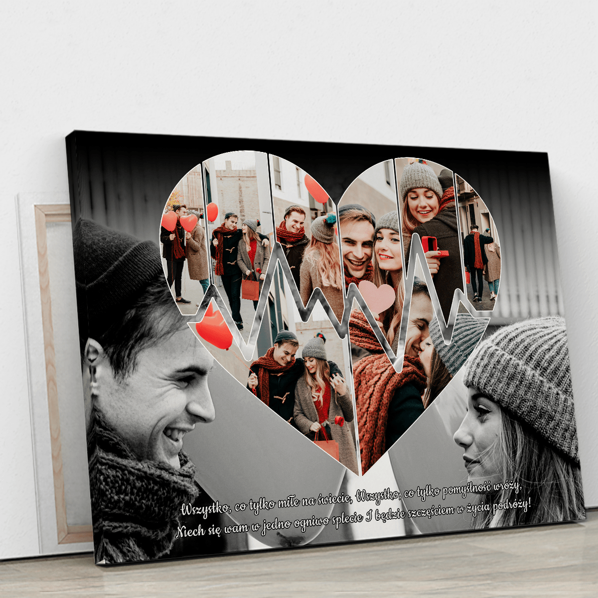Podróż życia - druk na płótnie, spersonalizowany prezent dla pary - Adamell.pl