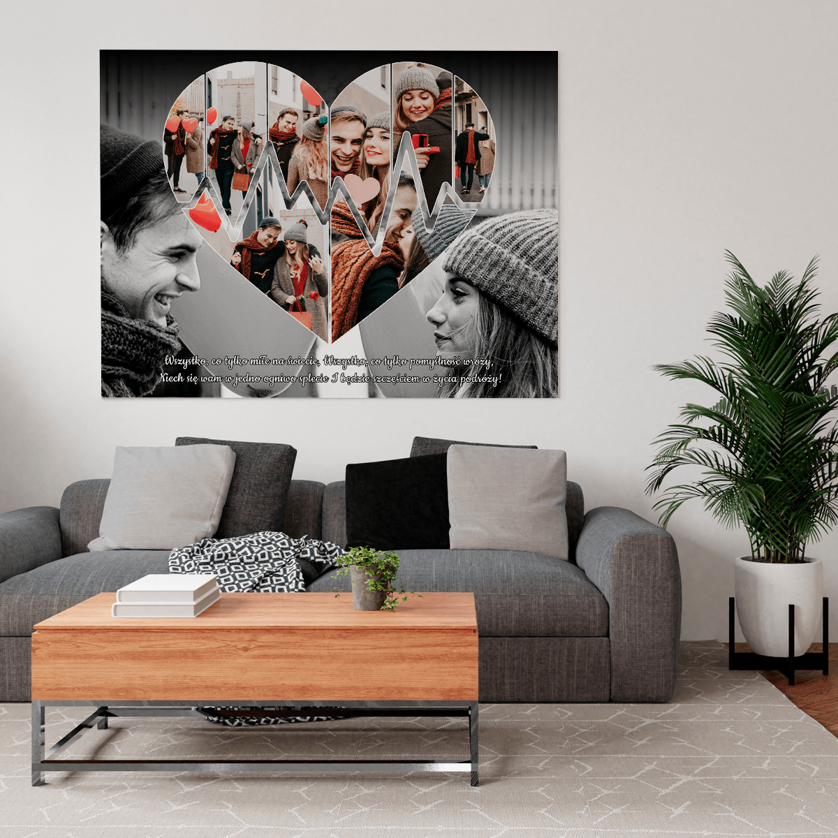 Podróż życia - druk na płótnie, spersonalizowany prezent dla pary - Adamell.pl