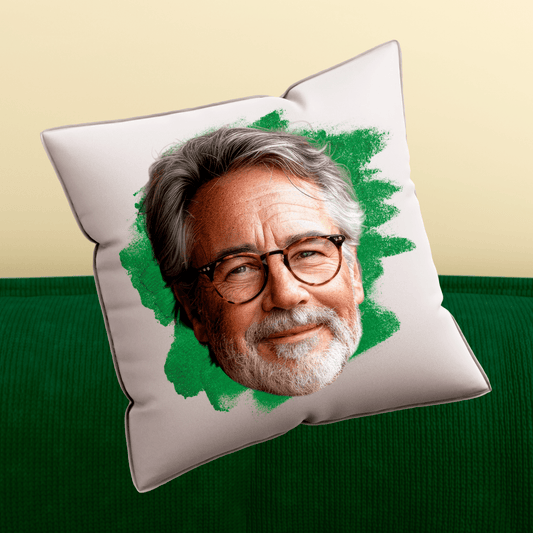 Poduszka z własnym nadrukiem TWARZ DZIADKA - spersonalizowany prezent dla dziadka - Adamell.pl