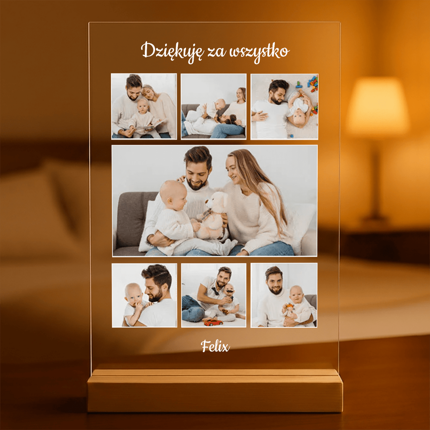 Podziękowania dla taty - Druk na szkle, spersonalizowany prezent dla taty - Adamell.pl