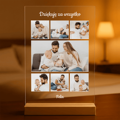 Podziękowania dla taty - Druk na szkle, spersonalizowany prezent dla taty - Adamell.pl