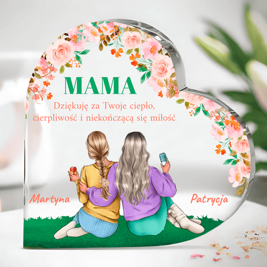 Podziękowania za miłość Clipart - Druk na szkle, spersonalizowany prezent dla mamy - Adamell.pl