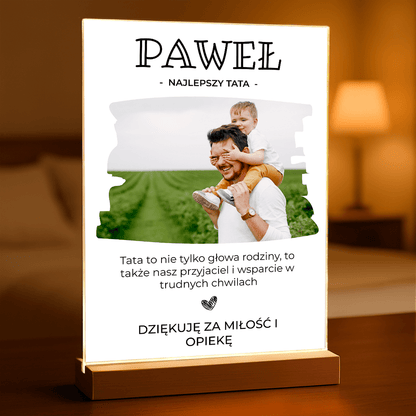Podziękowanie dla ojca - Druk na szkle, spersonalizowany prezent dla taty - Adamell.pl