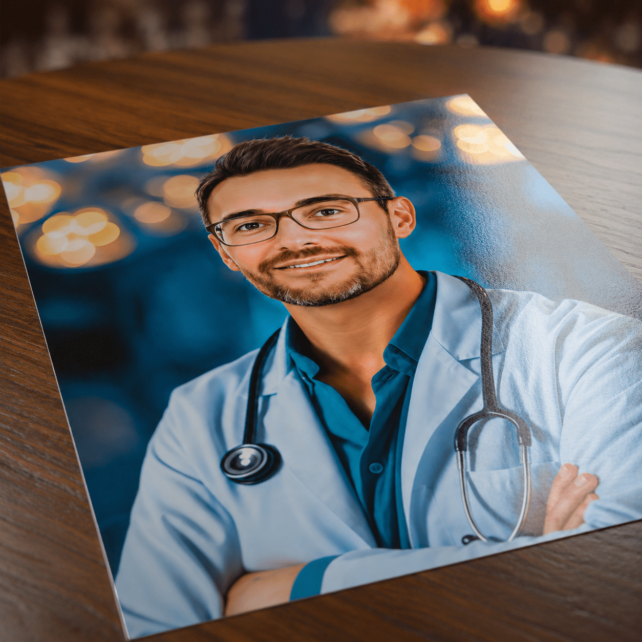 Portret doktora - plakat, spersonalizowany prezent dla lekarza - Adamell.pl