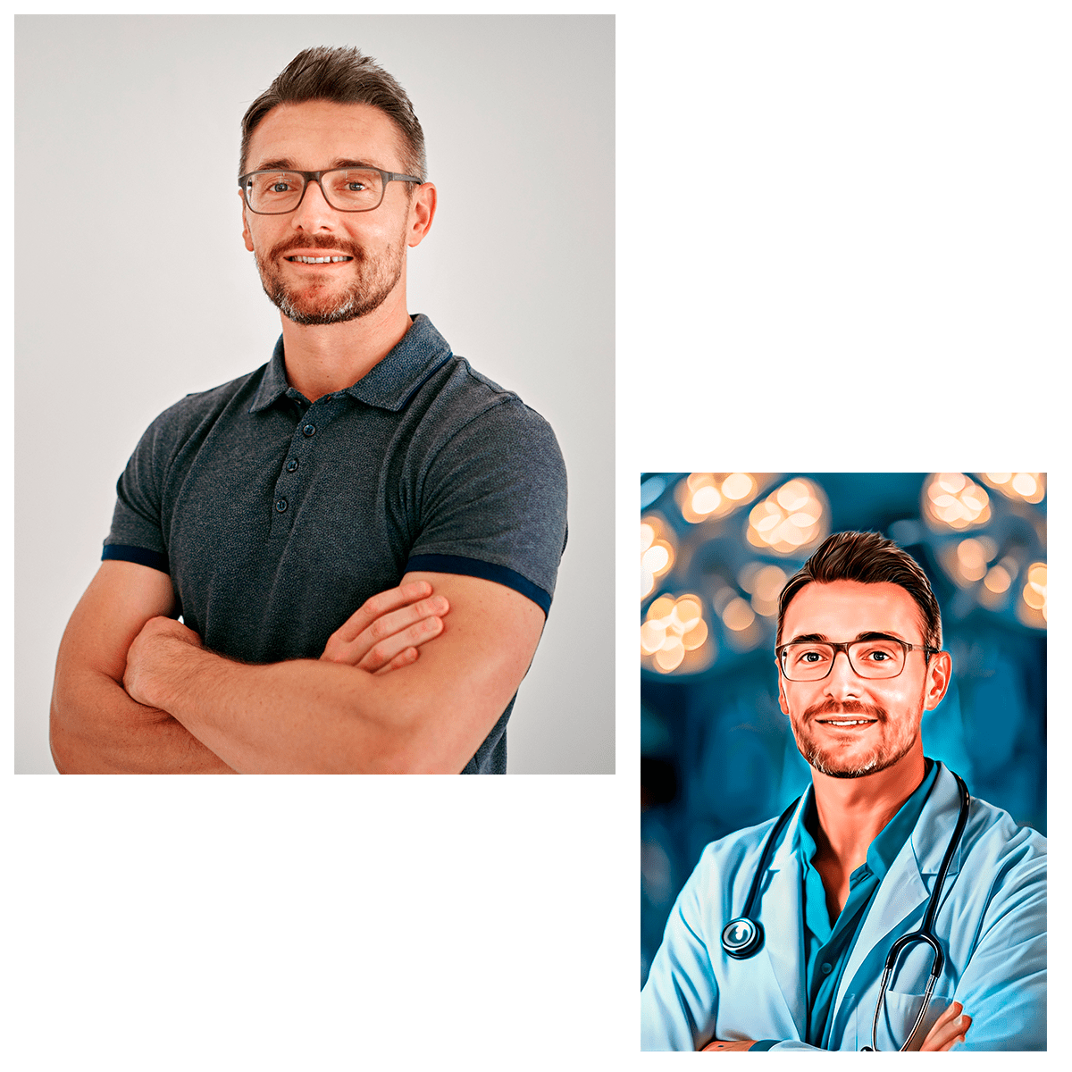 Portret doktora - plakat, spersonalizowany prezent dla lekarza - Adamell.pl