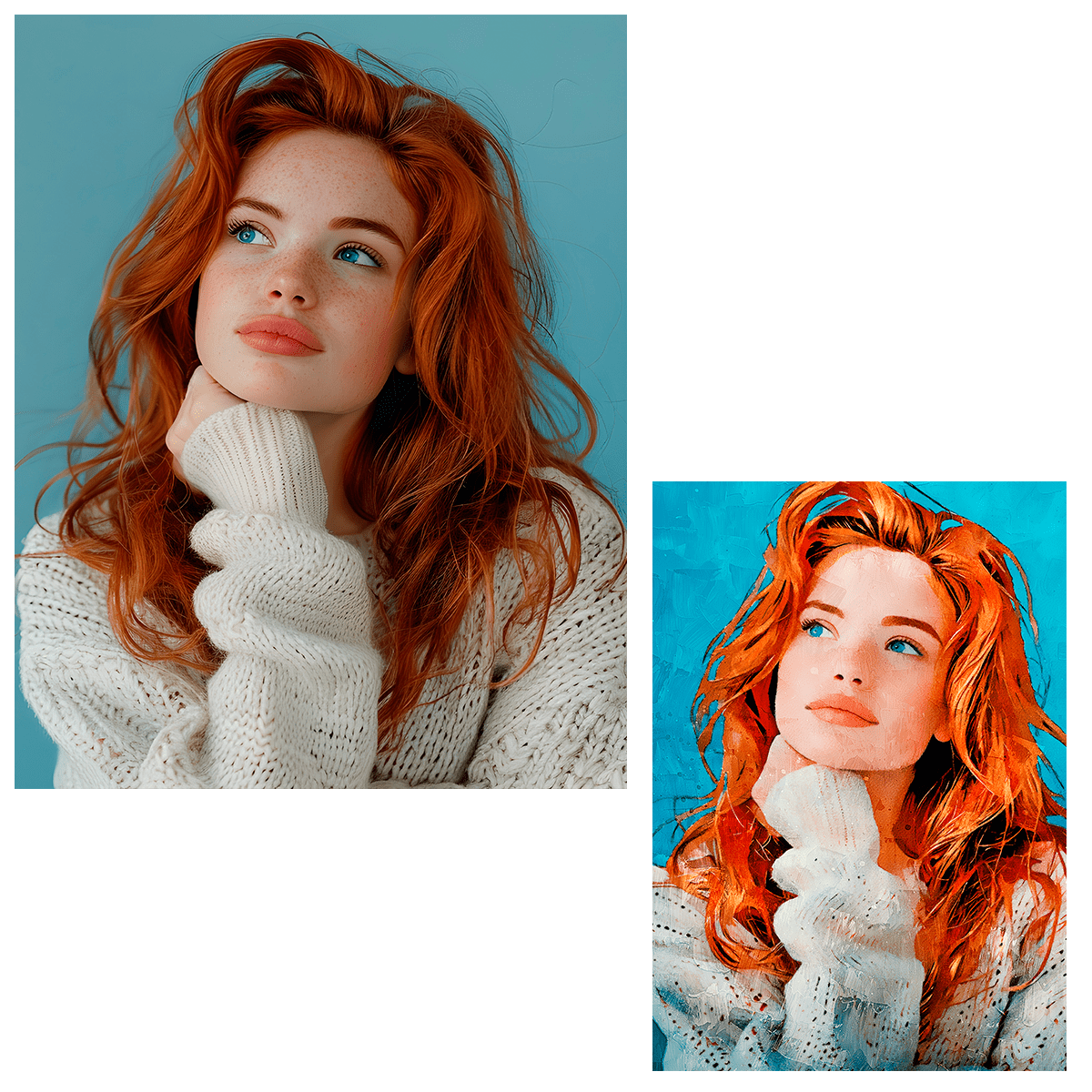 Portret dziewczyny w stylu pop art - druk na płótnie, spersonalizowany prezent dla dziewczyny - Adamell.pl