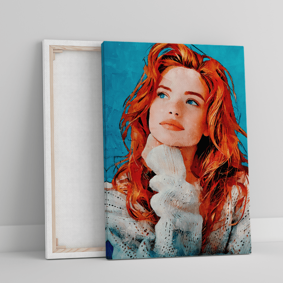 Portret dziewczyny w stylu pop art - druk na płótnie, spersonalizowany prezent dla dziewczyny - Adamell.pl
