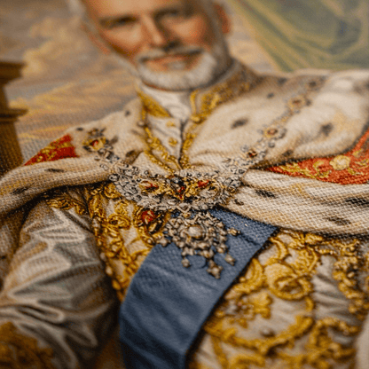 Portret króla - druk na płótnie, spersonalizowany prezent dla niego - Adamell.pl