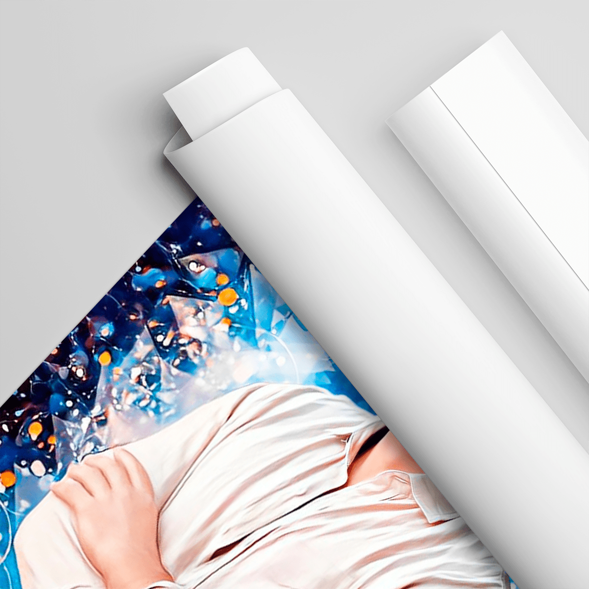 Portret mężczyzny + kolorowe tło - plakat, spersonalizowany prezent dla niego - Adamell.pl