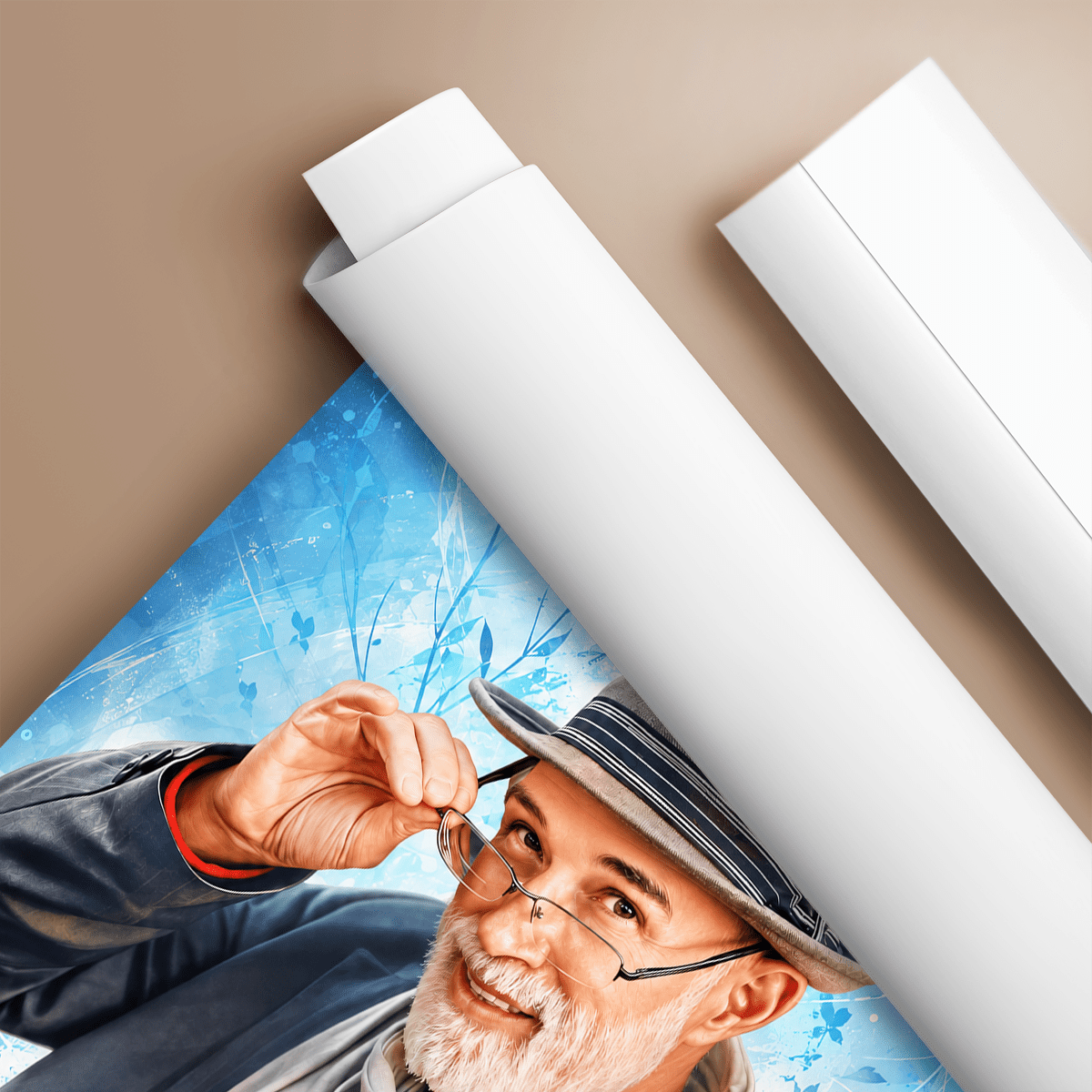 Portret mojego dziadka - plakat, spersonalizowany prezent dla dziadka - Adamell.pl