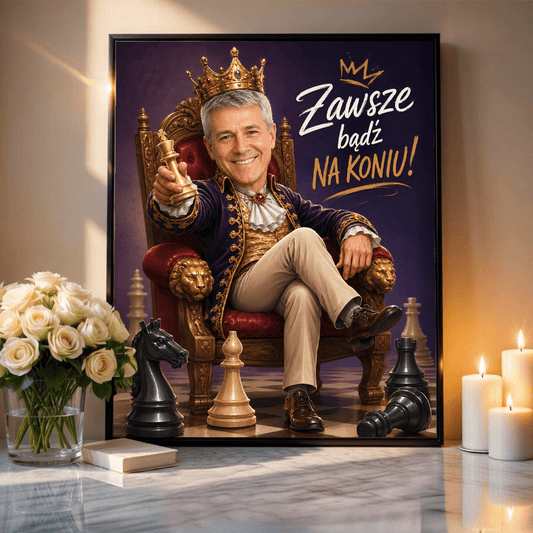 Portret ze zdjęcia na plakacie jednym kadrem prezent dla dziadka - Adamell.pl