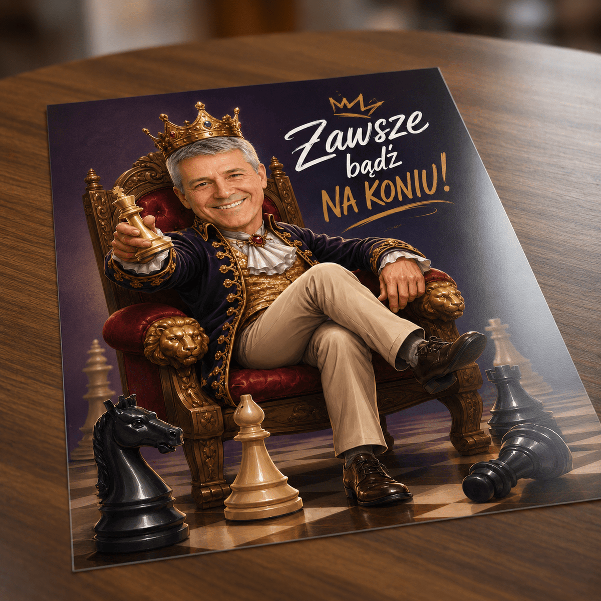 Portret ze zdjęcia na plakacie jednym kadrem prezent dla dziadka - Adamell.pl