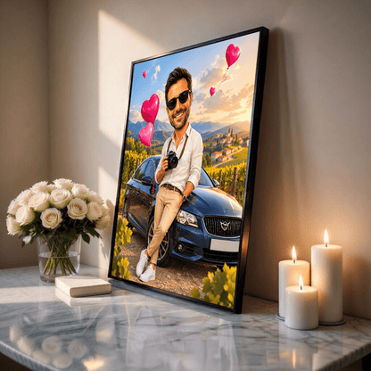Portret ze zdjęcia na plakacie z cytatem prezent dla mężczyzny - Adamell.pl