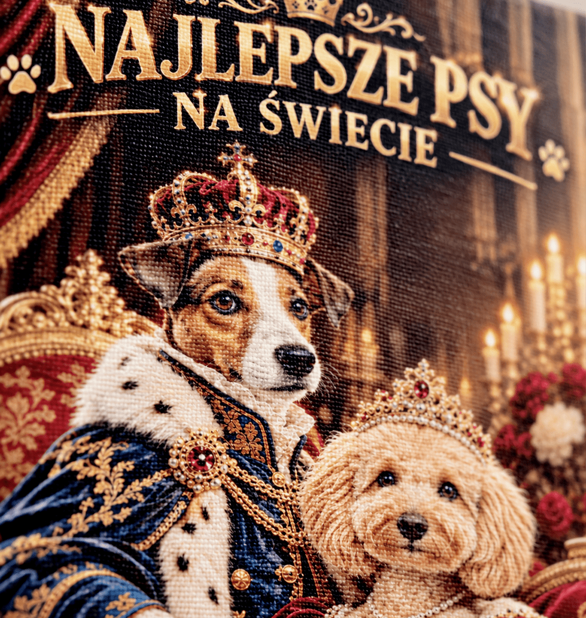Portret ze zdjęcia na płótnie Dwa pupile — prezent dla psiarza - Adamell.pl